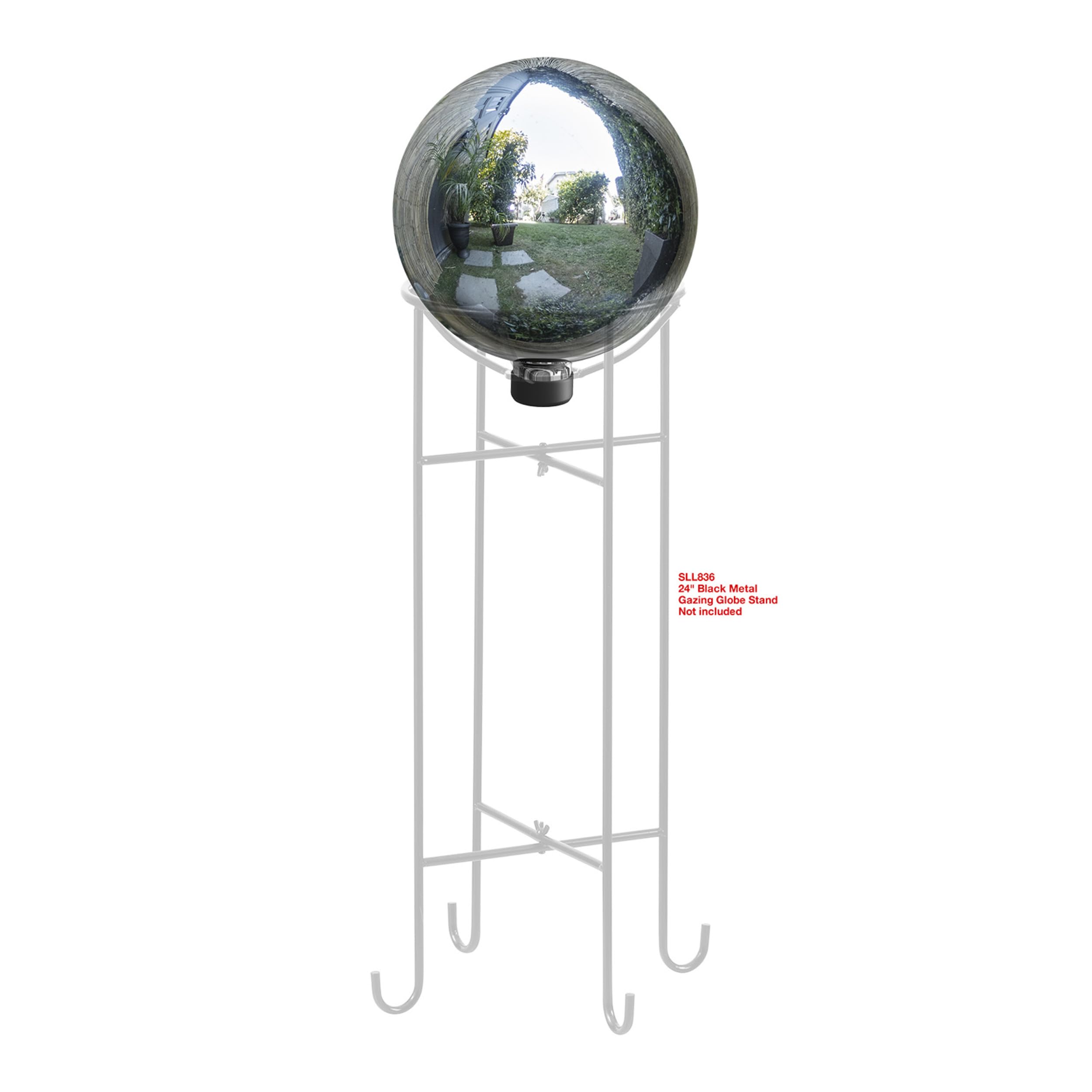 Alpine Corporation | 10" Indoor/Outdoor Glass Gazing Globe — Festive Garden & Yard Décor Accent — Blue