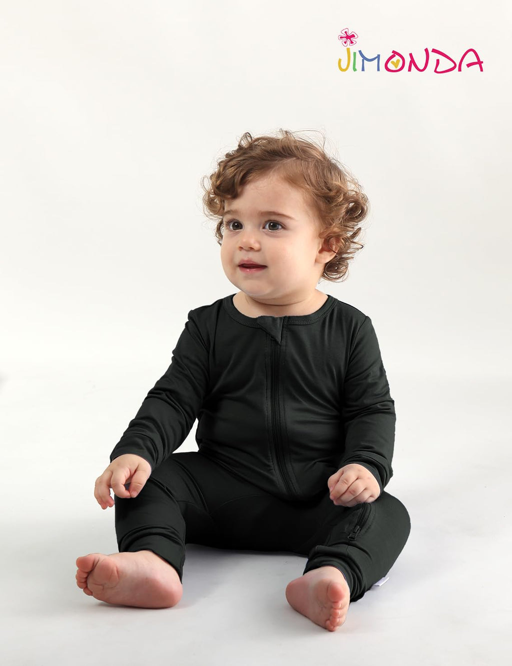 Jimonda Baby Footless Pajamas,Two Zip Closure Long Sleeve Romper,Infant Clothes Pjs 4 Pcs