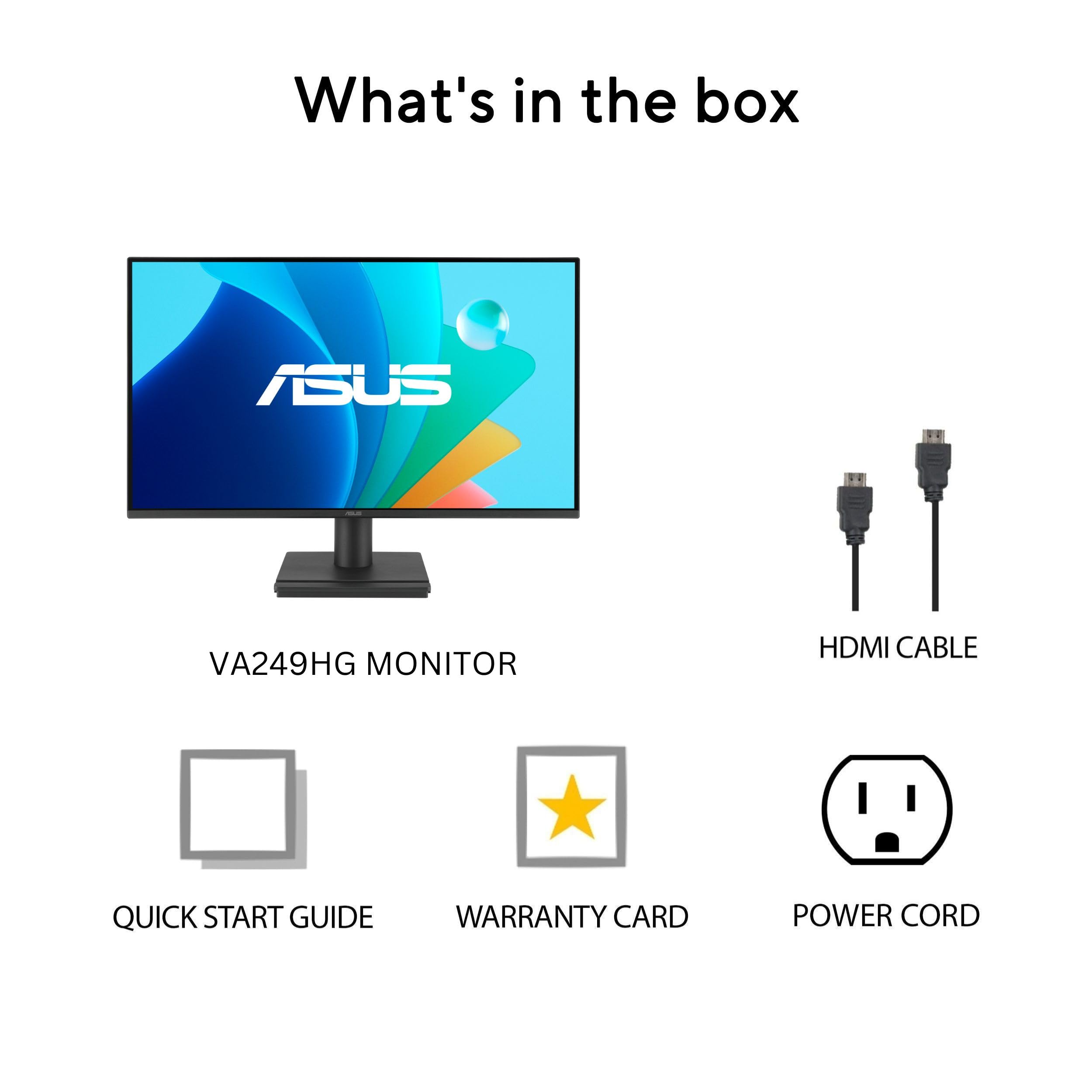 ASUS 22” Eye Care Monitor (VP229QF) – 100Hz, IPS, Full HD, 99% sRGB, Frameless, Adaptive-Sync, DisplayPort, HDMI, Low Blue Light, Flicker Free, Wall Mountable, 3 yr Warranty
