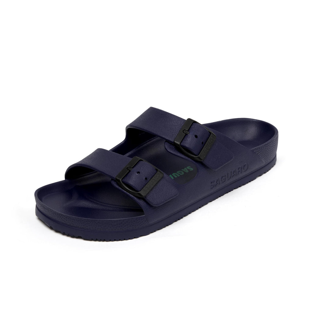 SAGUARO Men's Women's Comfort Double Buckle Sandals Lightweight Adjustable EVA Sandals with Rubble Sole