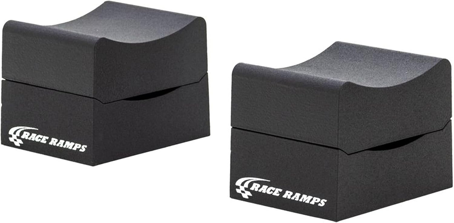 Race Ramps 2-Pack RR-WC-10-2 Car Wheel Cribs, Lightweight & Non-Scratch for Maintenance & Display, 10" - Portable Automotive Platform Riser for Oil Changes and Garage Use