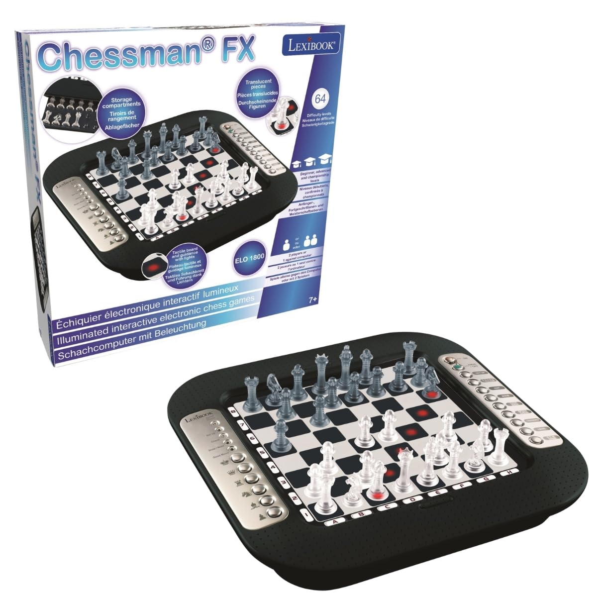 Lexibook - Harry Potter Chess Games, Magnetic and Foldable Chess Board, 32 Pieces, Family Game, CGM300HP