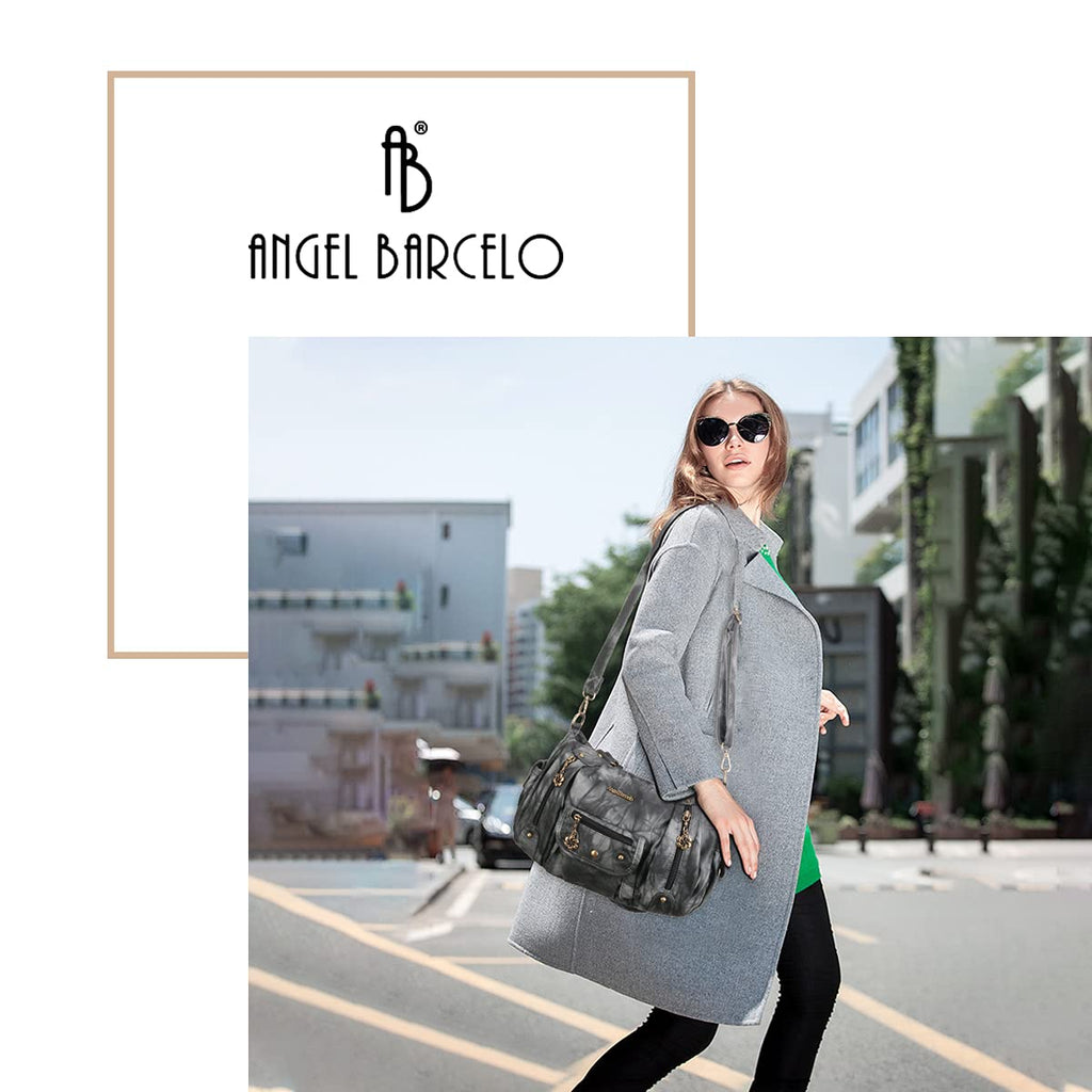 Angel Barcelo Purses for Women Soft PU Leather Shoulder Bag Crossbody Purse and Handbags