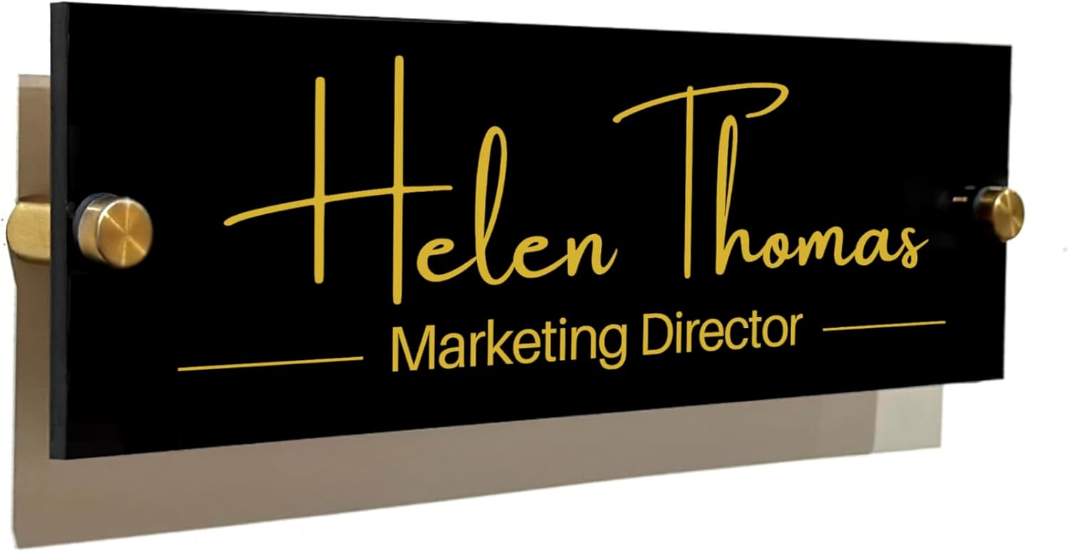 clicked craft Wall Sign Name Plate - Door Name Plate Office Gifts Executive Sign Wall Plate Graduation Personalized Sign