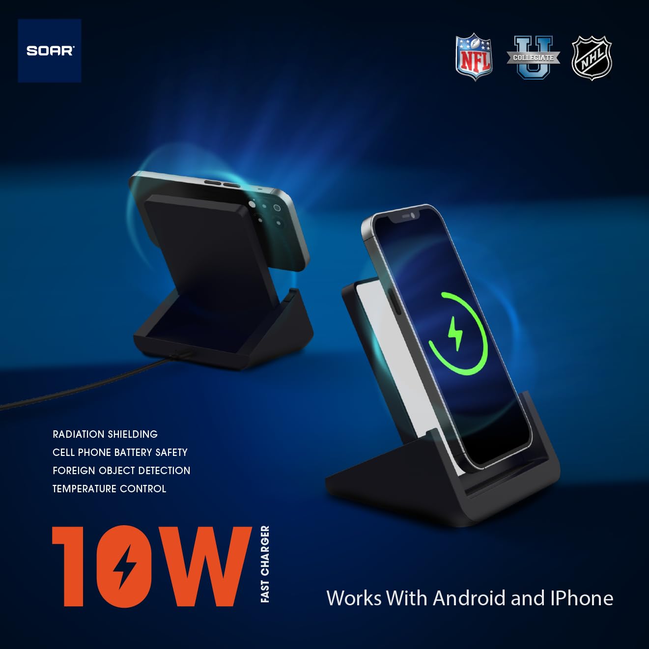 SOAR NFL Wireless Charging Stand