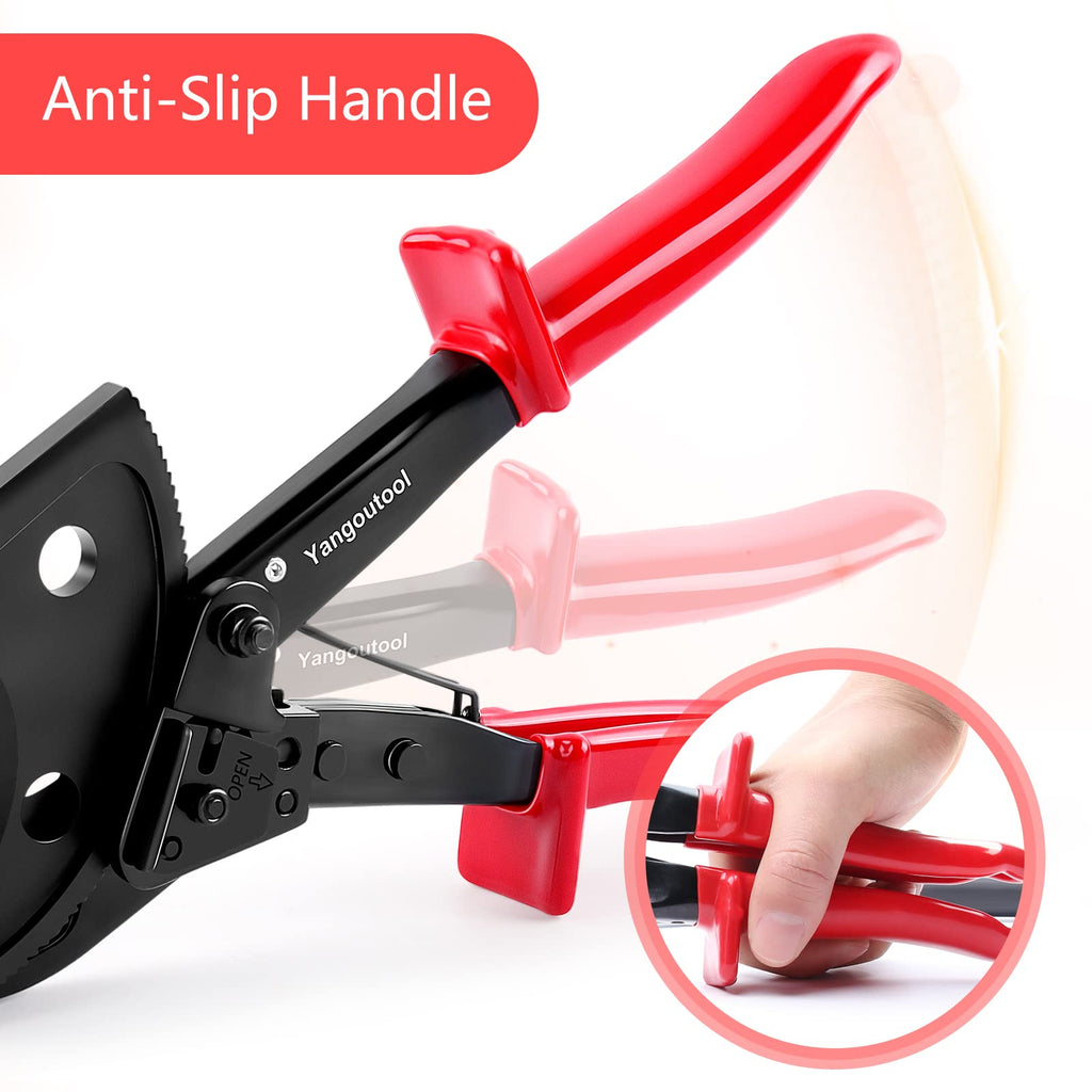Yangoutool Heavy-Duty Ratcheting Cable Cutters for Large Copper, Aluminum, and Armored Cables - J40 Wire Cutter up to 300 mm², Electrical Wire Cutting Tool