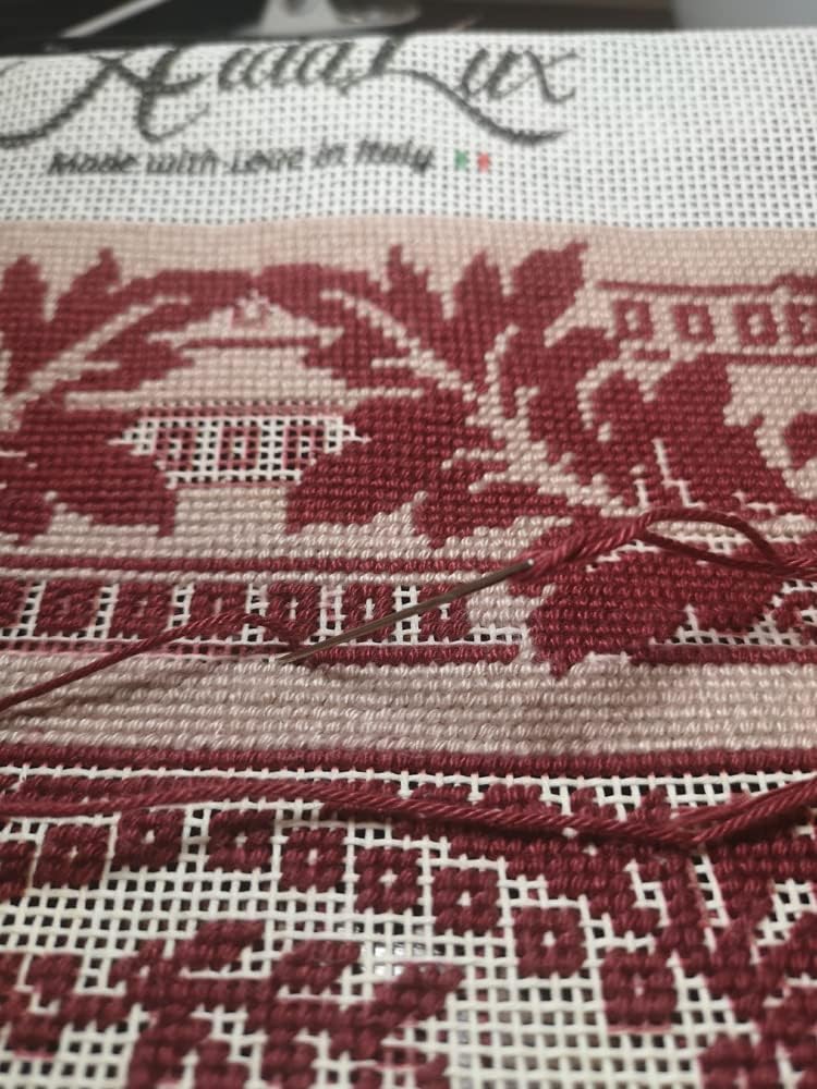 Zweigart Orange Line Blank MonoDeluxe 13-Mesh White Needlepoint Canvas 20" X 18"