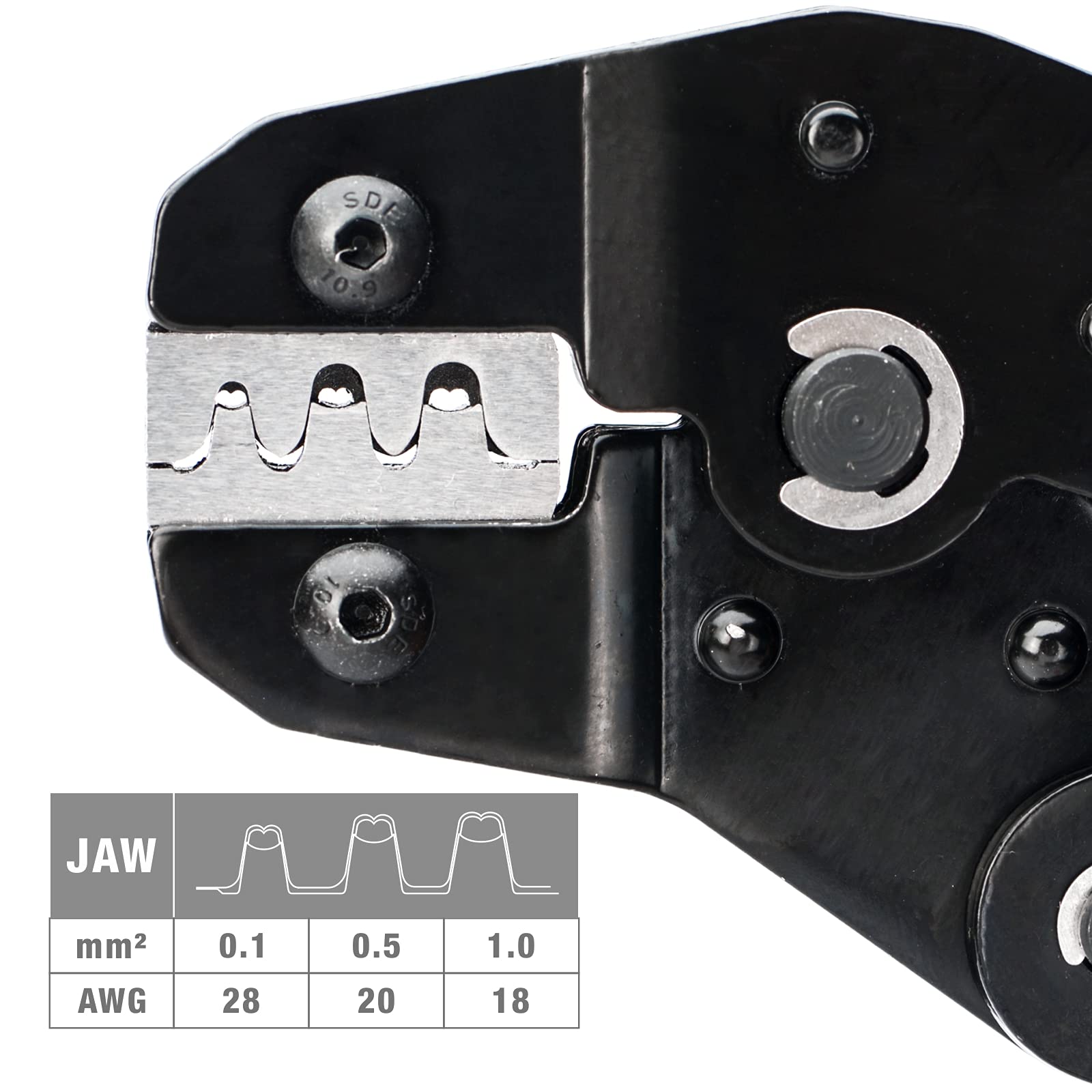 iCrimp IWS4 Solar PV Connector Crimping Tools for AWG14-10 (2.5/4/6mm²) Solar Panel PV Cable with Wire EDM Die