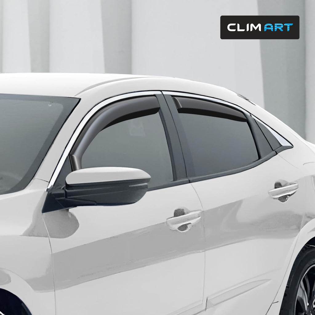 CLIM ART in-Channel Incredibly Durable Rain Guards for Honda Accord 2013-2017 Sedan, Original Window Deflectors, Vent Window Visors, Vent Deflector, 4 pcs. - 613274