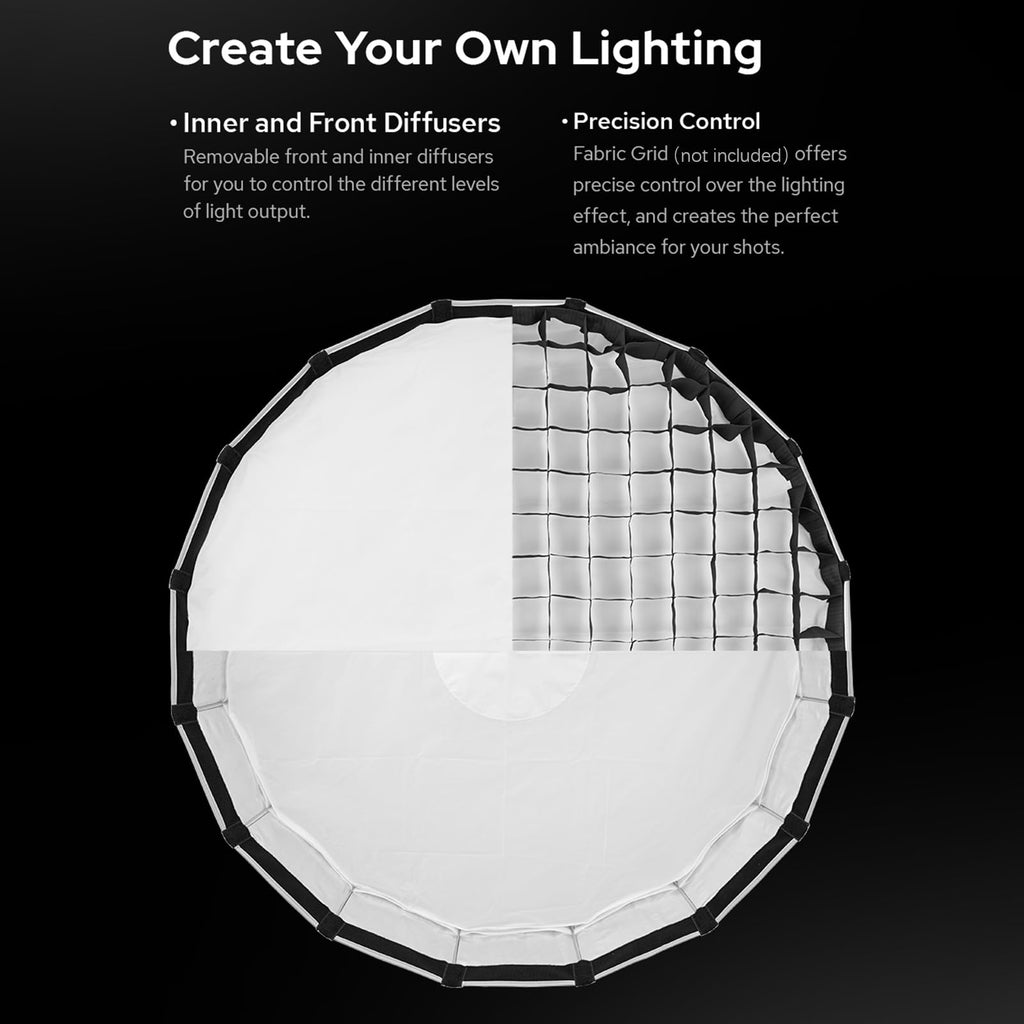 Godox S65T 65cm/25.6in Quick Release Umbrella Softbox Professional Foldable Softbox with Standard Bowen Mount & Diffusers for Photography Studio
