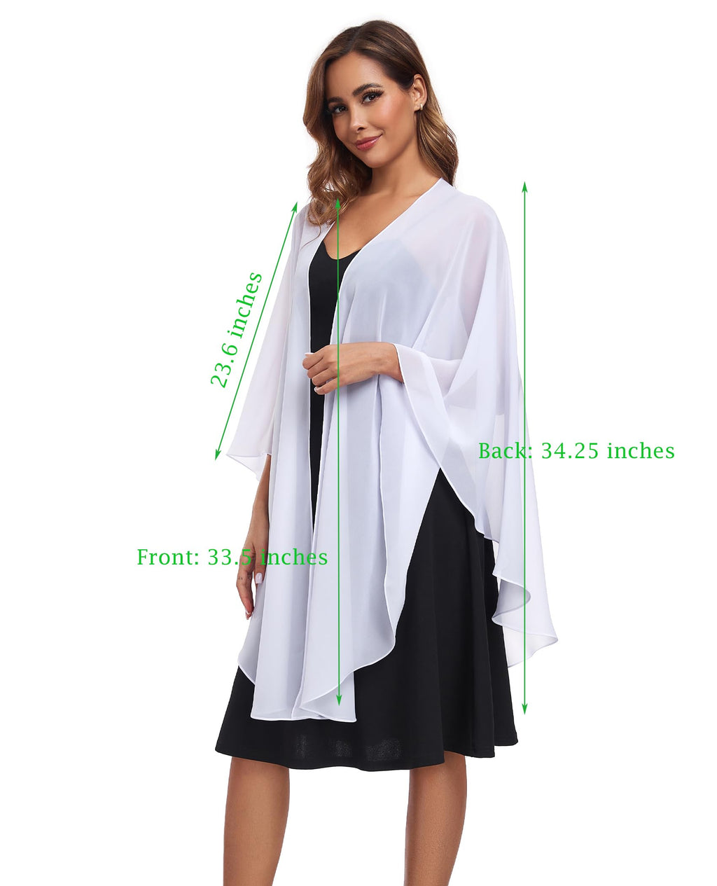 TONGFANTFL Shawls Wraps for Evening Wedding Party Chiffon Scarf Soft Bridal Wraps Wedding Guest Shawl Coverage