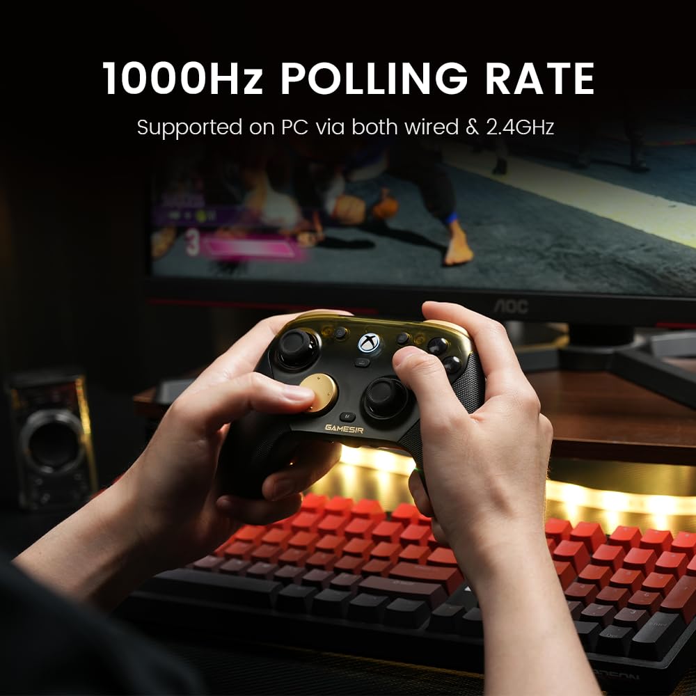 GameSir G7 Pro Wired Controller for Xbox Series X|S, Xbox One, Wireless Gamepad for PC&Android with TMR Sticks, Hall Effect Analog Triggers, 1000Hz Polling Rate, 3.5mm Audio Jack - Black