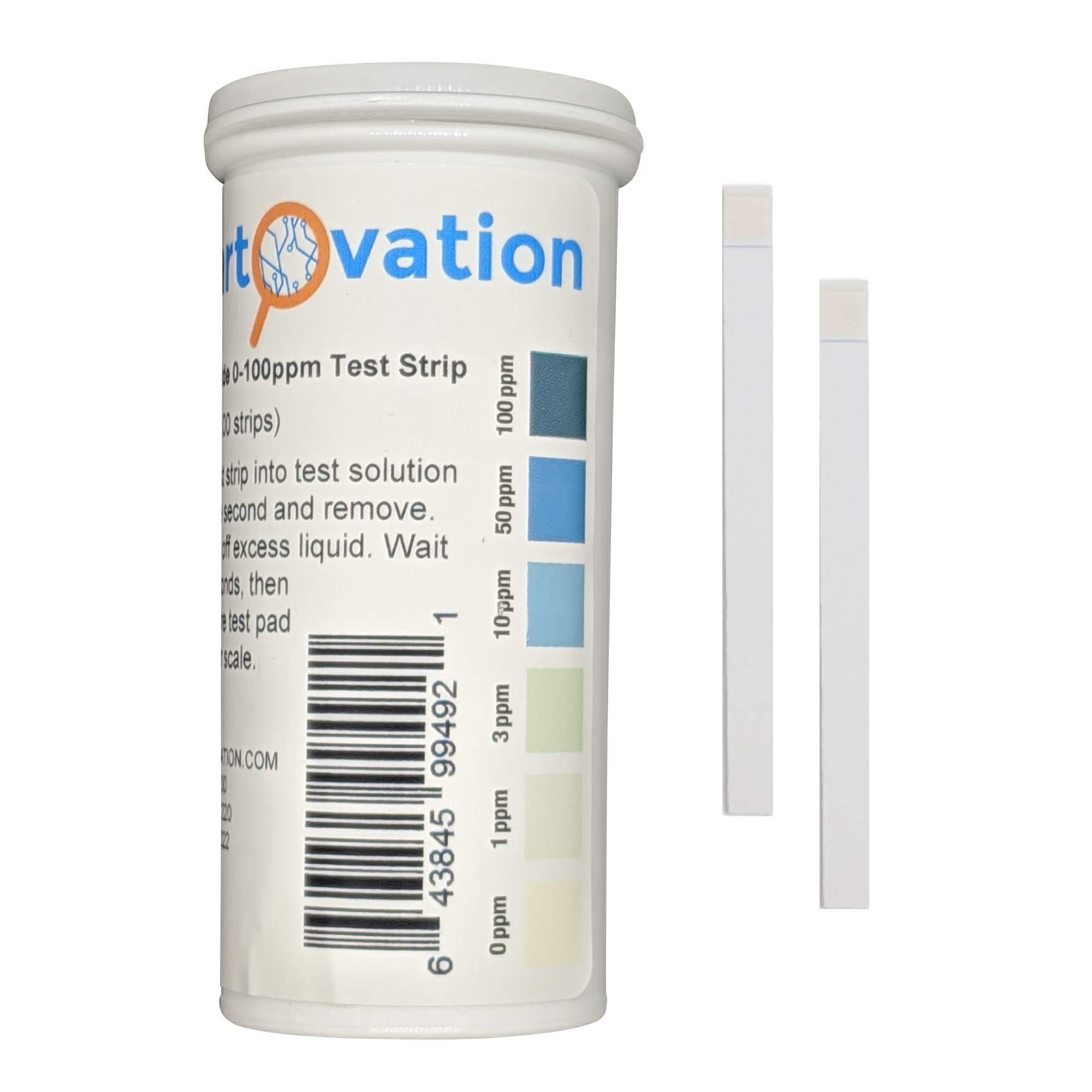 Hydrogen Peroxide H2O2 0-100 ppm Test Strips, Low Level (Bottle of 100) | Monitor residual peroxide levels in drinking water, pools, hot tubs, cold plunges and float tanks
