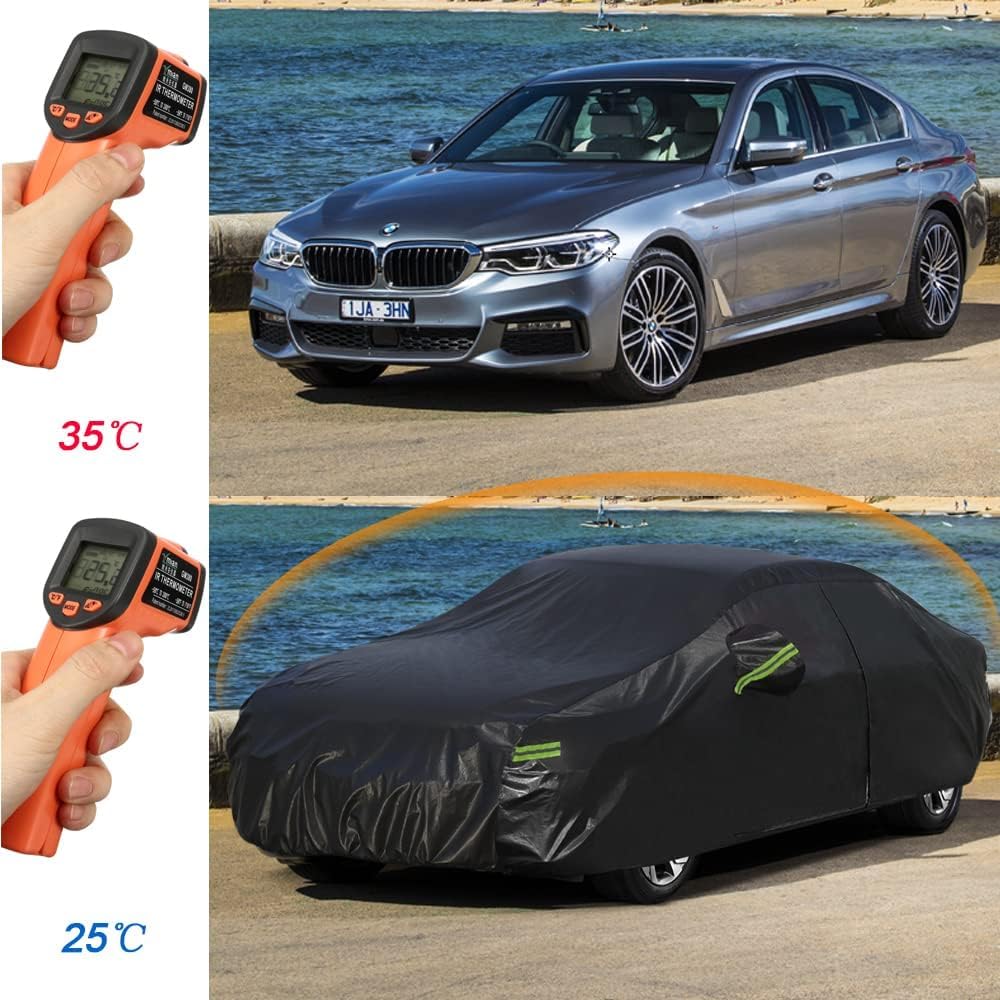 Kaugung 7 Layers Car Cover Custom Fit Audi S3/RS3 Hatchback 1998-2025, Waterproof All Weather Resistant Outdoor Indoor Sun Rain Dust Snow Protection.(USA Warehouse,Within 3-7 Days) Black