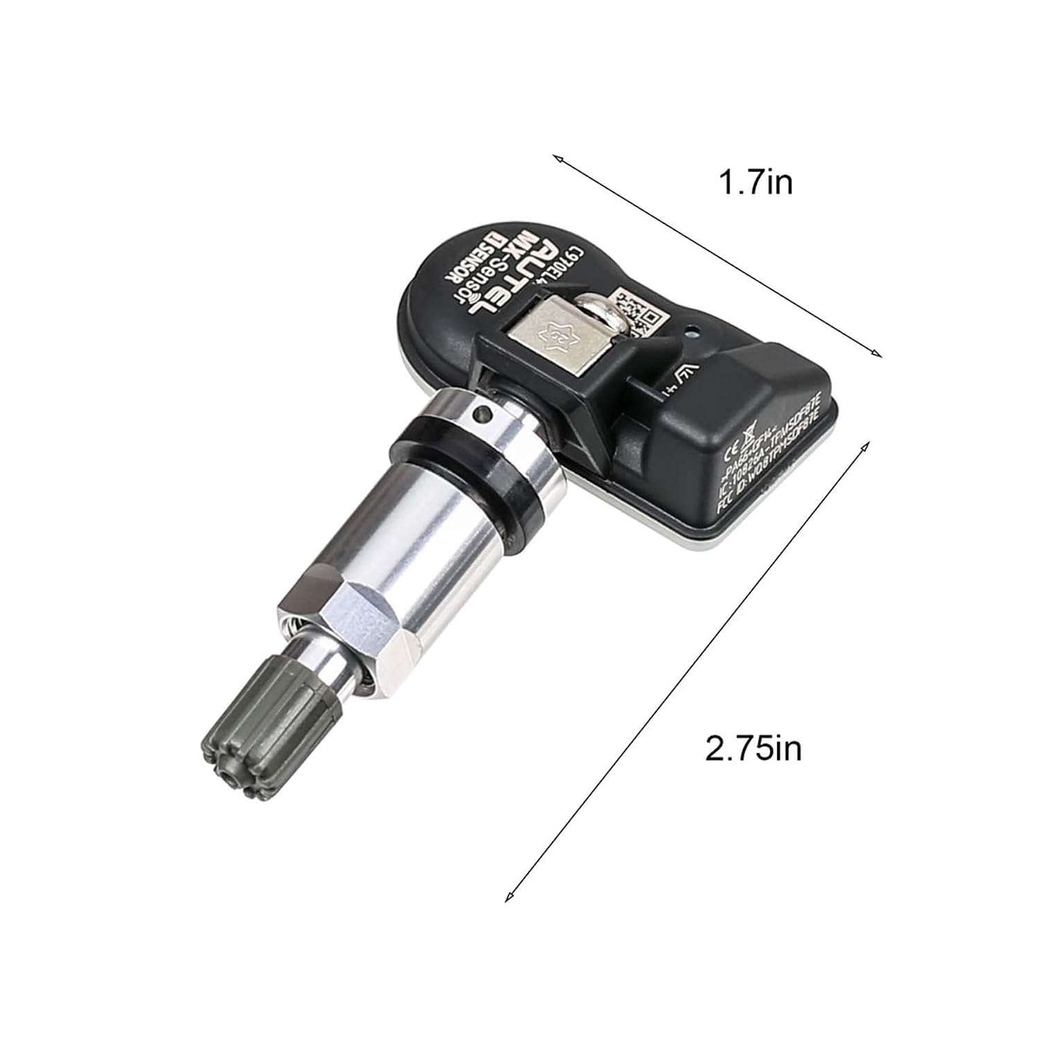 Autel TPMS Sensors Set of 4, Programmable Mx Sensor for Tire Pressure,315MHz + 433MHz Press-in OE-Level(Metal valves) Programmed by TS408S TS508WF TS601 TS900 MS906TS ITS600