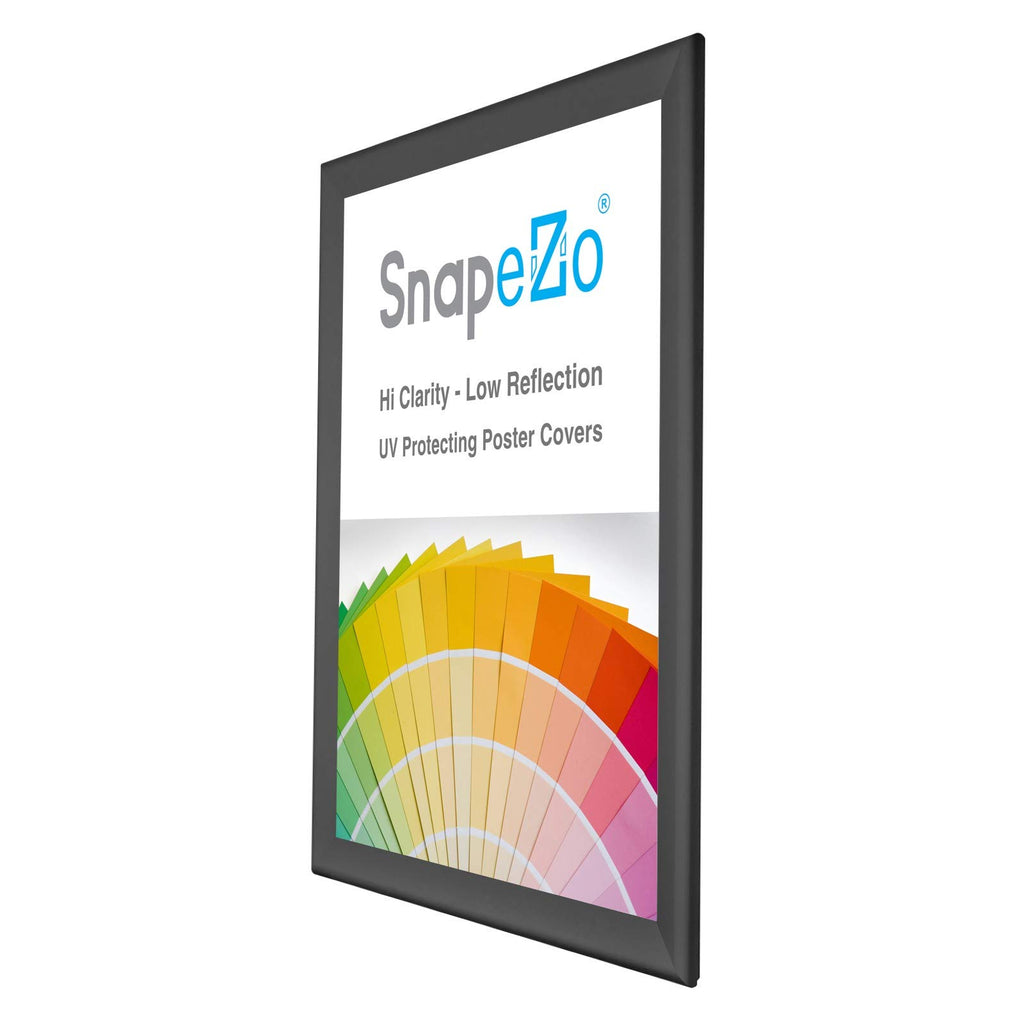 SnapeZo Movie Poster Frame 27x40 Inches, Black 1.7 Inch Aluminum Profile, Front-Loading Snap Frame, Wall Mounting, Wide Series for One Sheet Movie Posters
