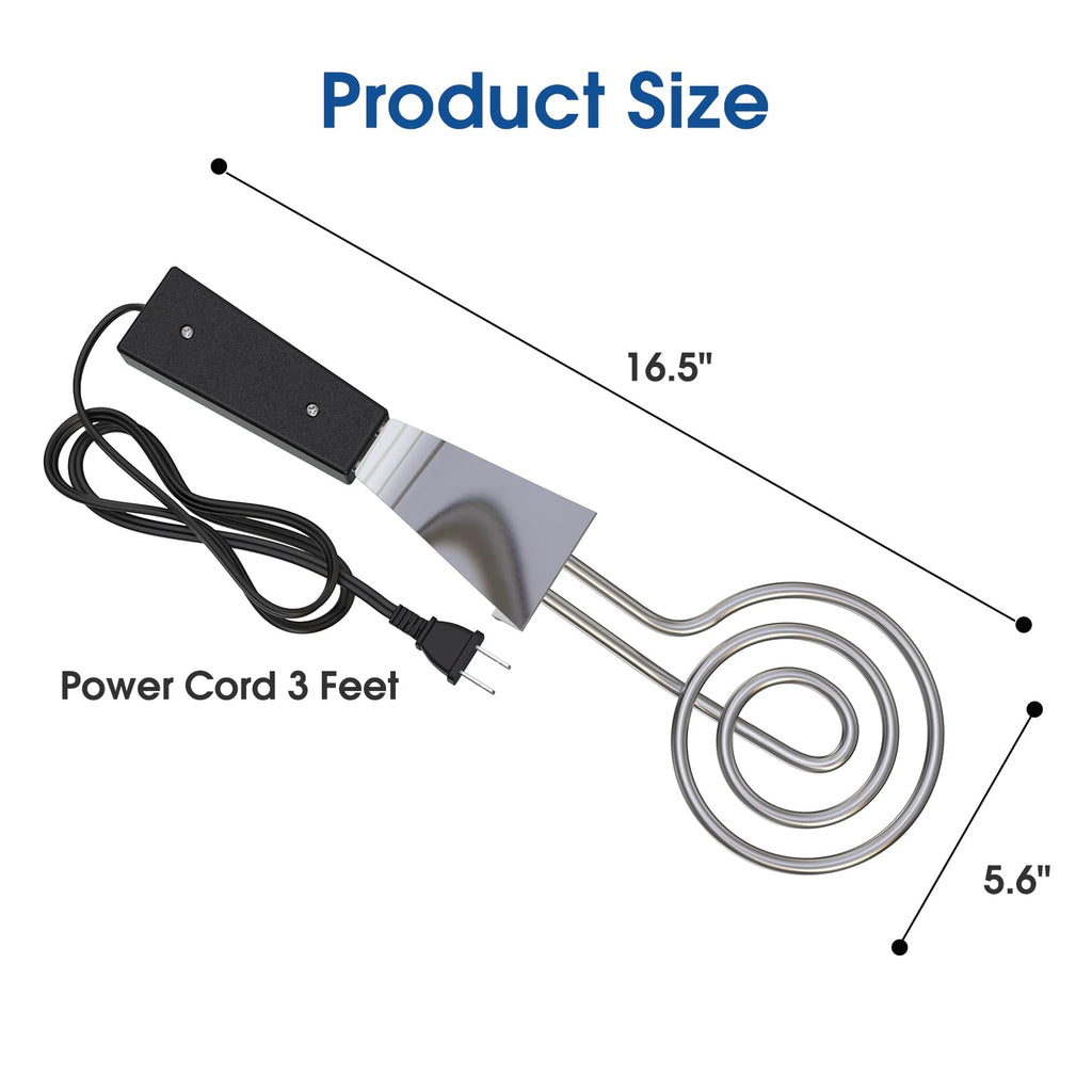 600W Electric Charcoal Starter Fire Lighter for BBQ Grill Smoker Fireplace, Firepit, Stove - Quickly Ignite Coals Briquettes Without Lighter Fluid or Matches - 29 Inch Power Cord