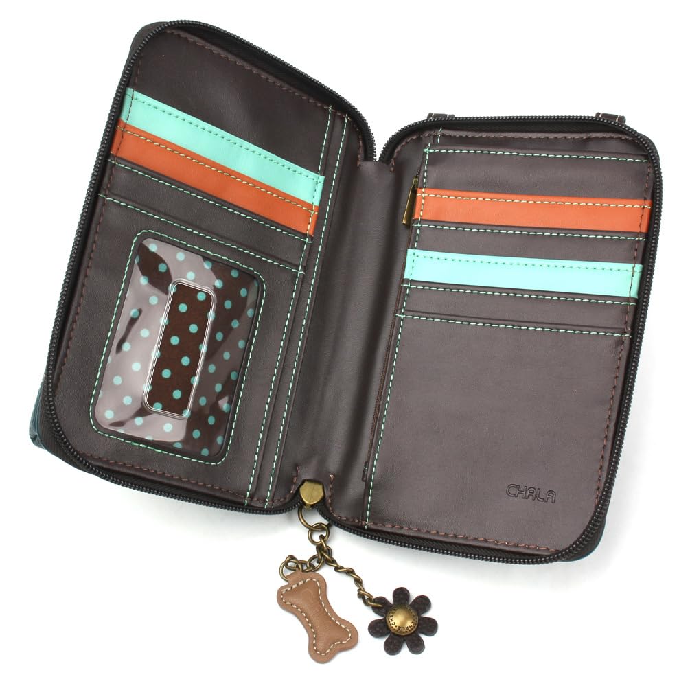 CHALA Wallet Crossbody Cell Phone Purse - Women Faux Leather Multicolor Handbag with Adjustable Strap