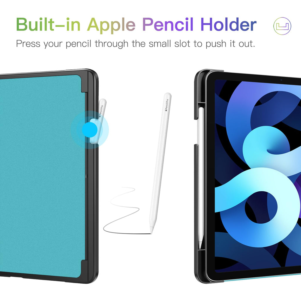Fintie Case for iPad Air 11-inch M4/M3/M2 (2026/2025/2024), iPad Air 5th/4th Generation (2022/2020) 10.9 Inch, Multi-Angle Viewing Protective Cover with Pencil Holder & Pocket, Black
