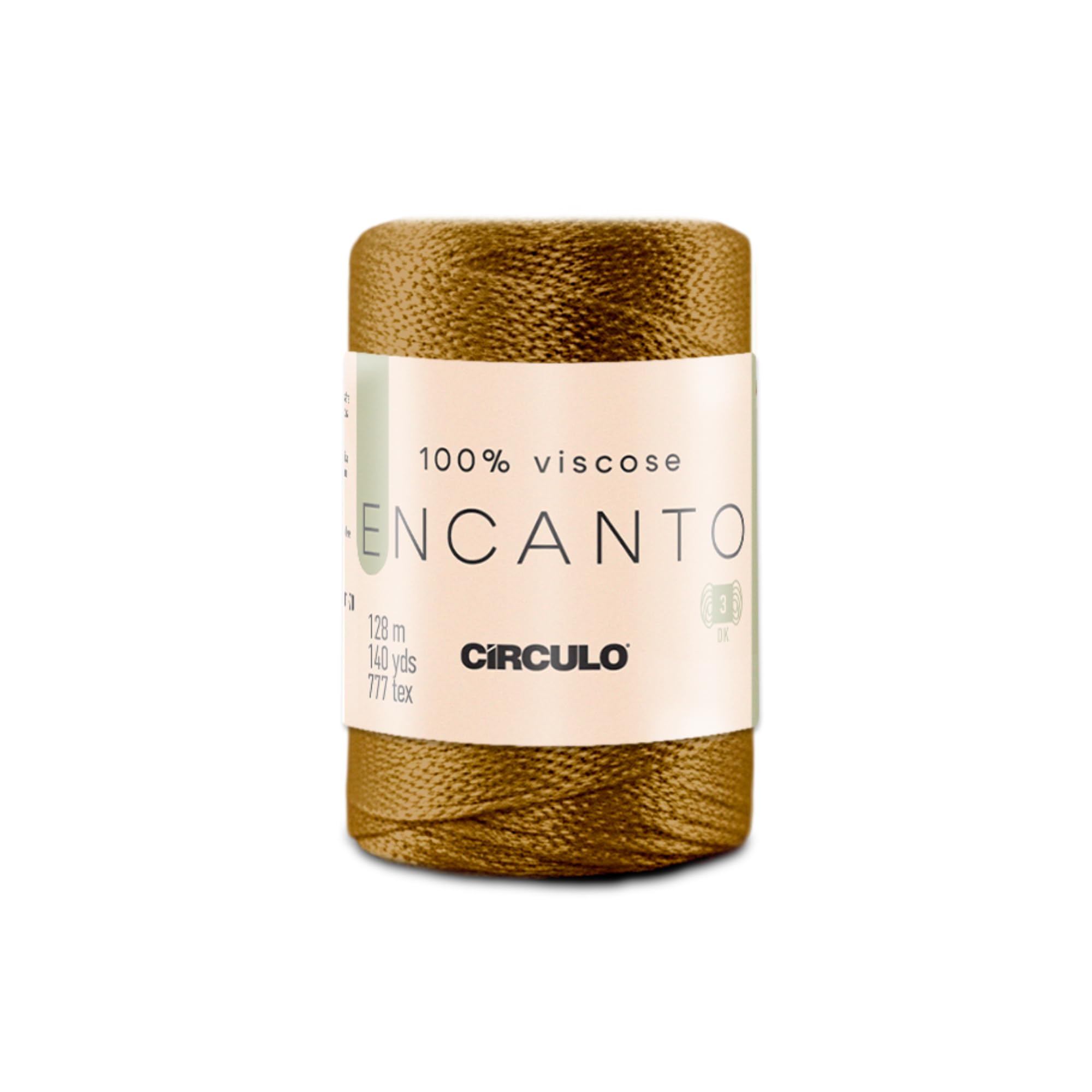 CIRCULO Encanto Slim Roll Yarn 100% Viscose - Luxury & Shine - Sport Weight Yarn - 262 yds, 3.52 oz - Color 1289 - Canary