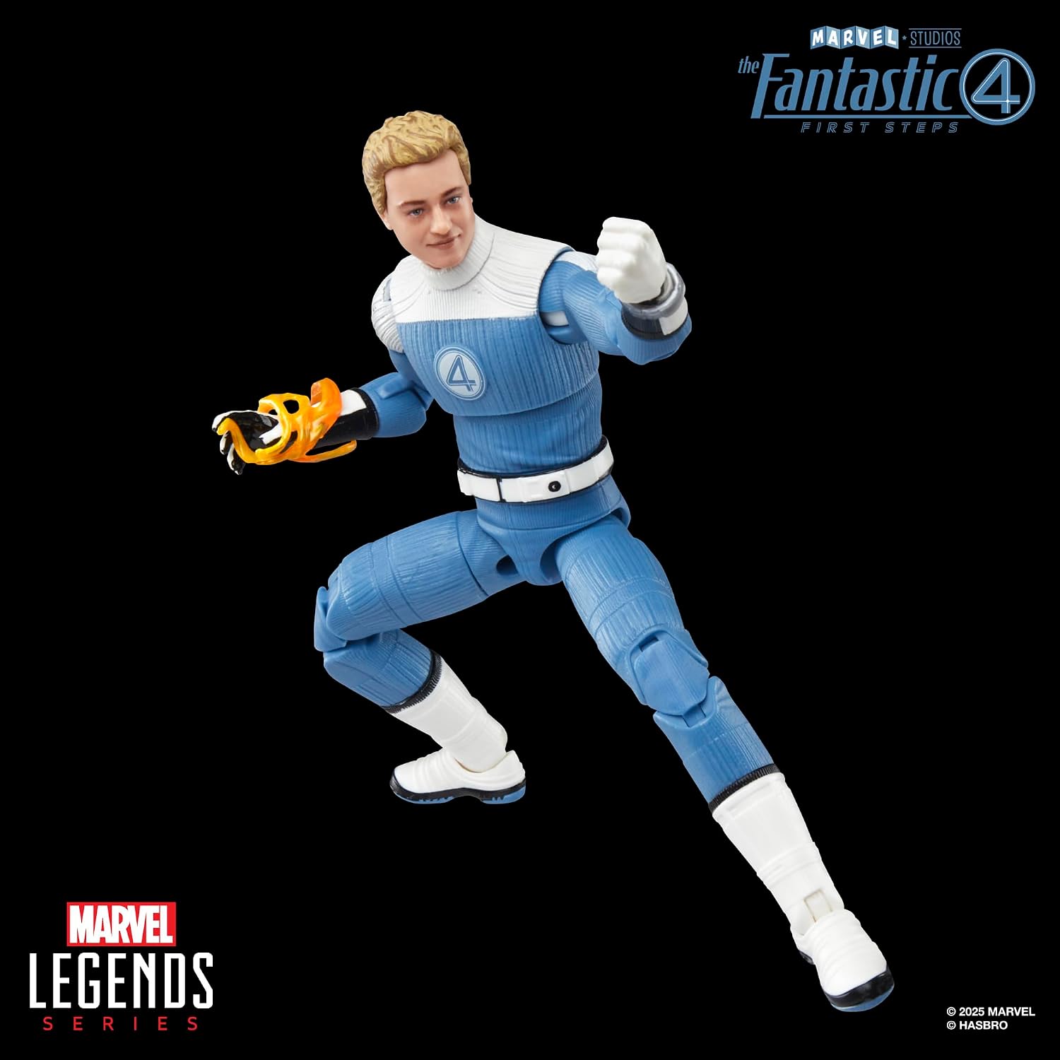 Marvel Legends Series Johnny Storm, The Fantastic Four: First Steps Movie Collectible 6 Inch Action Figure Toy
