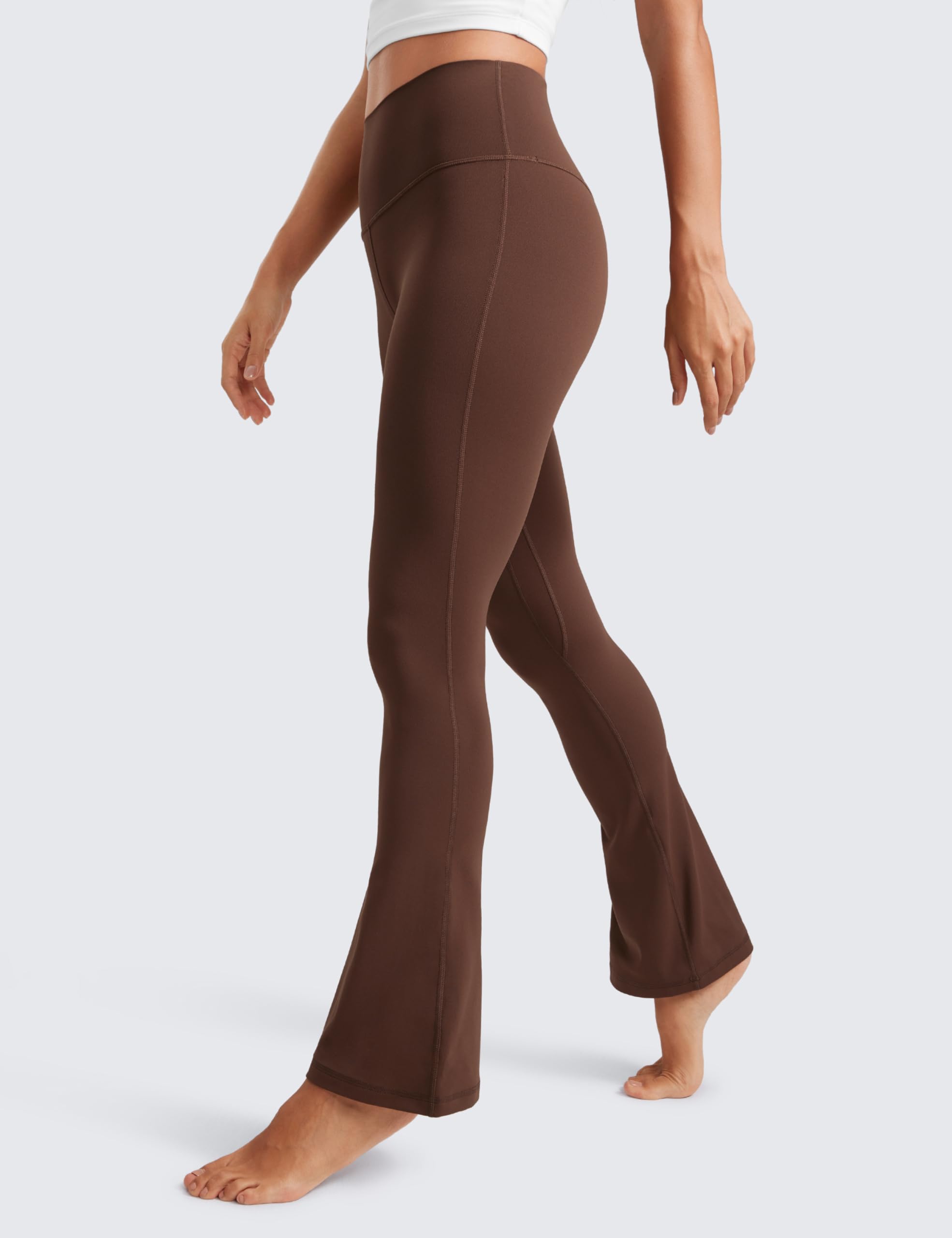 CRZ YOGA Butterluxe Mini Flared Leggings 30"/31.5"/33'' - High Waist Bootcut Casual Lounge Women Yoga Pants with Pocket
