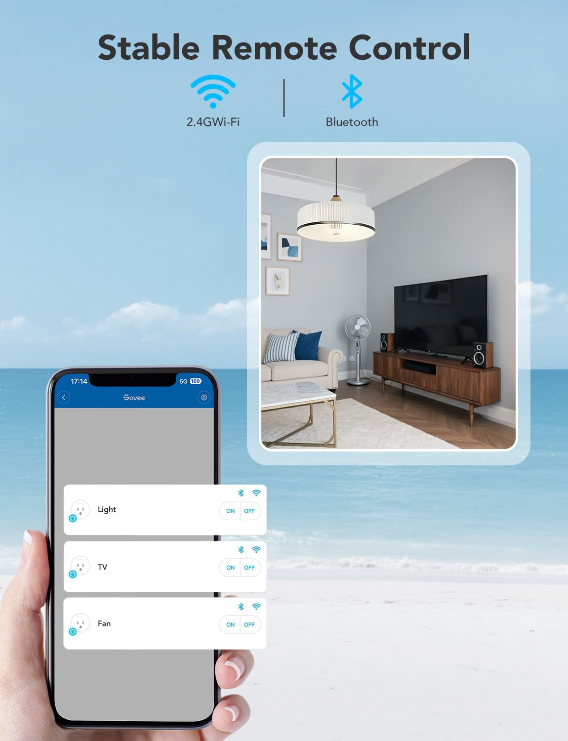 Govee Smart Plug, WiFi Outlet Compatible with Alexa and Google Assistant, Mini Smart Home Plugs with Timer Fuction & Group Controller, No Hub Required, ETL & FCC Certified, 2.4G WiFi Only (1 Pack)