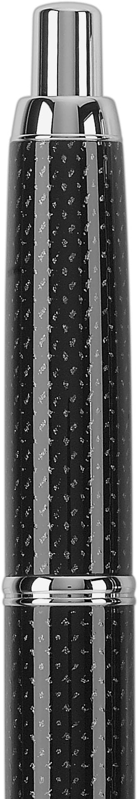 PILOT Vanishing Point Collection Refillable & Retractable Fountain Pen, Black Carbonesque Barrel with Rhodium Accents, Blue Ink, Medium Nib (60246)