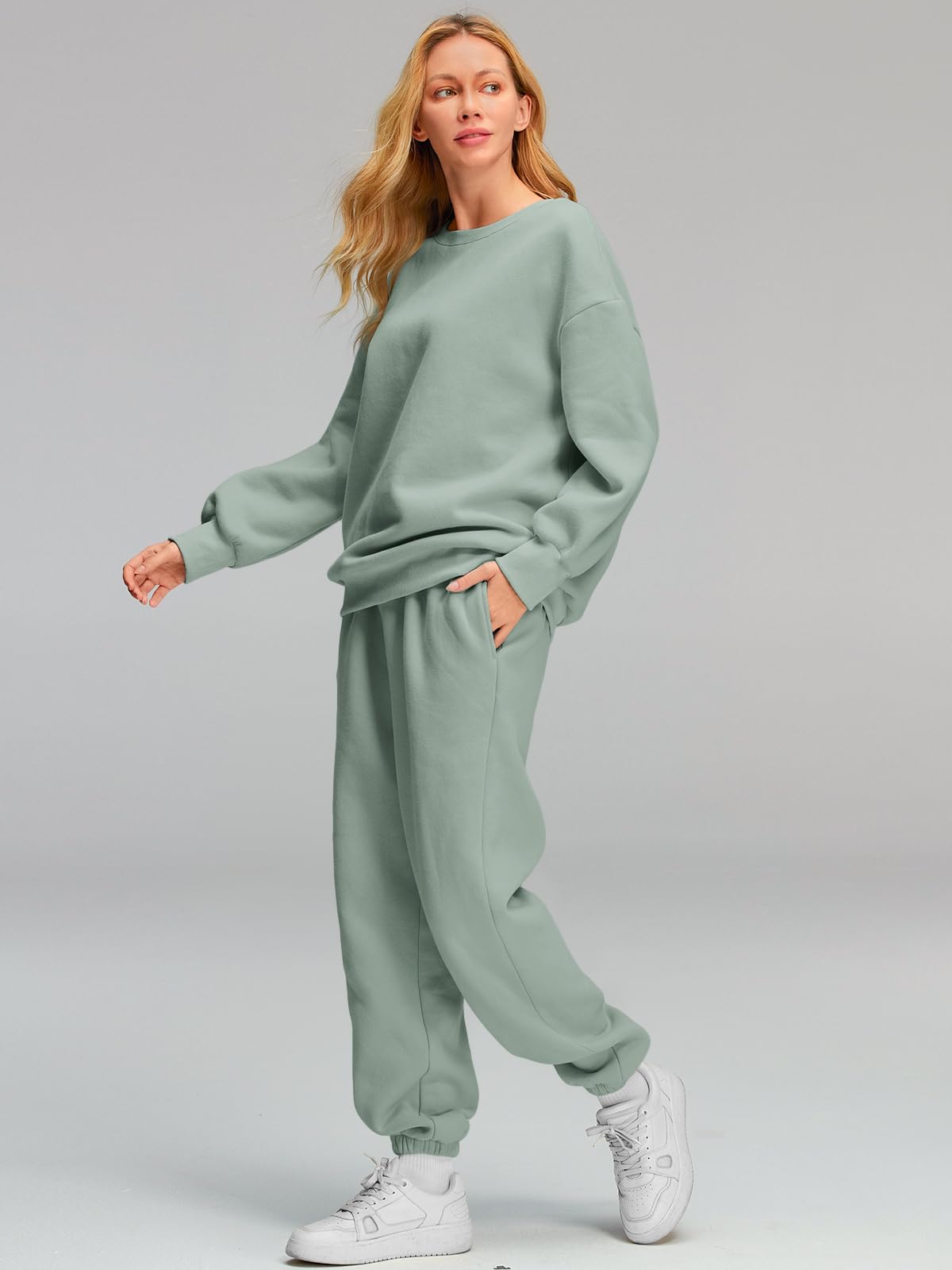 AUTOMET Womens 2 Piece Outfits Sweatsuit Lounge Sets Matching Sweat Set Pockets