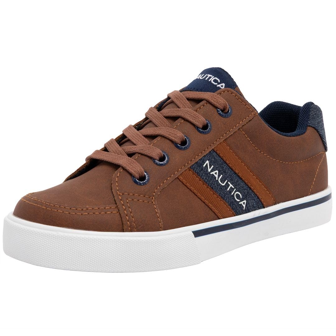 Nautica Kids Boys Lace-Up Fashion Sneakers Low-Top Dress Shoes for Youth - (Big Kid/Little Kid)
