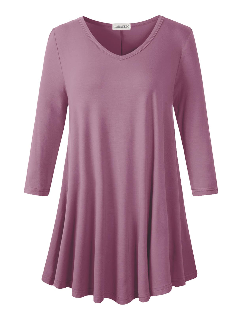 LARACE Plus Size Tops for Women 3/4 Sleeve Shirts V Neck Tunic Tops Blouses