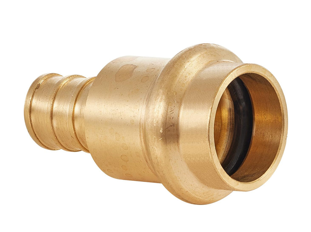(Pack of 2) EFIELD 1" Copper Press X 1" PEX Crimp Coupling Brass Adapters For Copper and Pex Pipe Connection,(PEX1807388-2PCS)