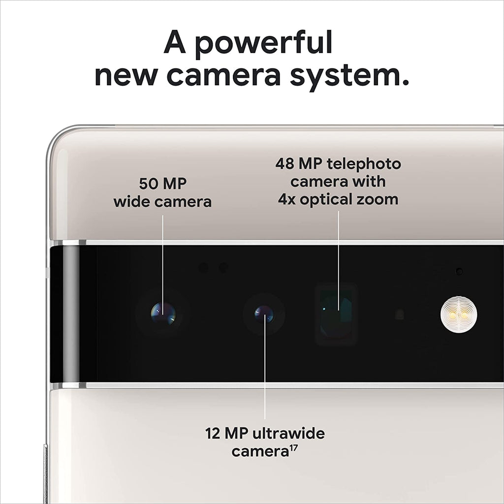Google Pixel 6 Pro - 5G Android Phone - Unlocked Smartphone with Advanced Pixel Camera and Telephoto Lens - 128GB - Cloudy White