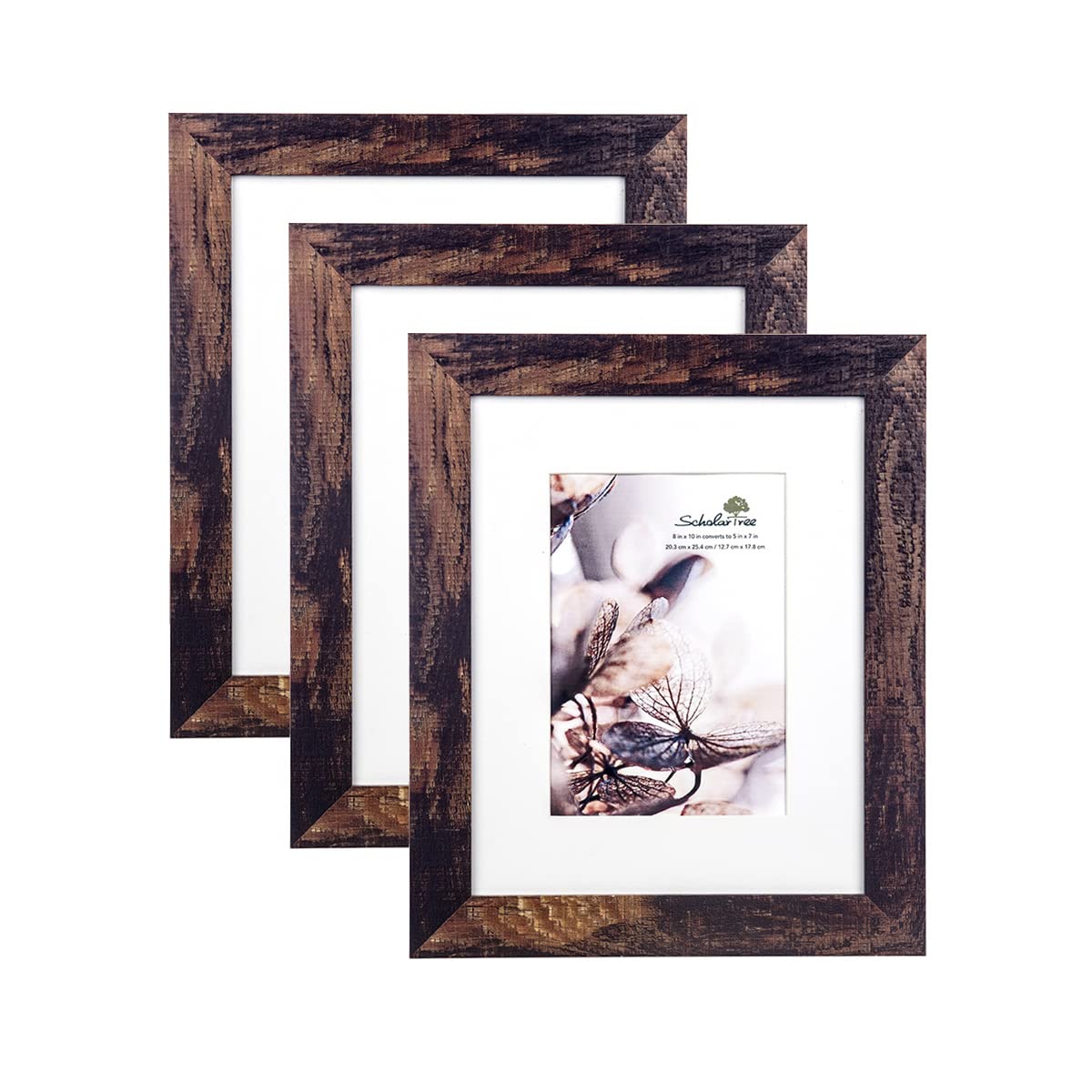 5x7 Picture Frame Gold, Display 5x7 without Mat or 4x6 with Mat, Wall Gallery Photo Frames