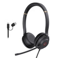 Yealink USB Wired Mono Headset,UH37 Computer Headset with Noise Cancelling Microphone,USB-A/C Call Center Headset for Teams,Zoom,Computer PC Laptop