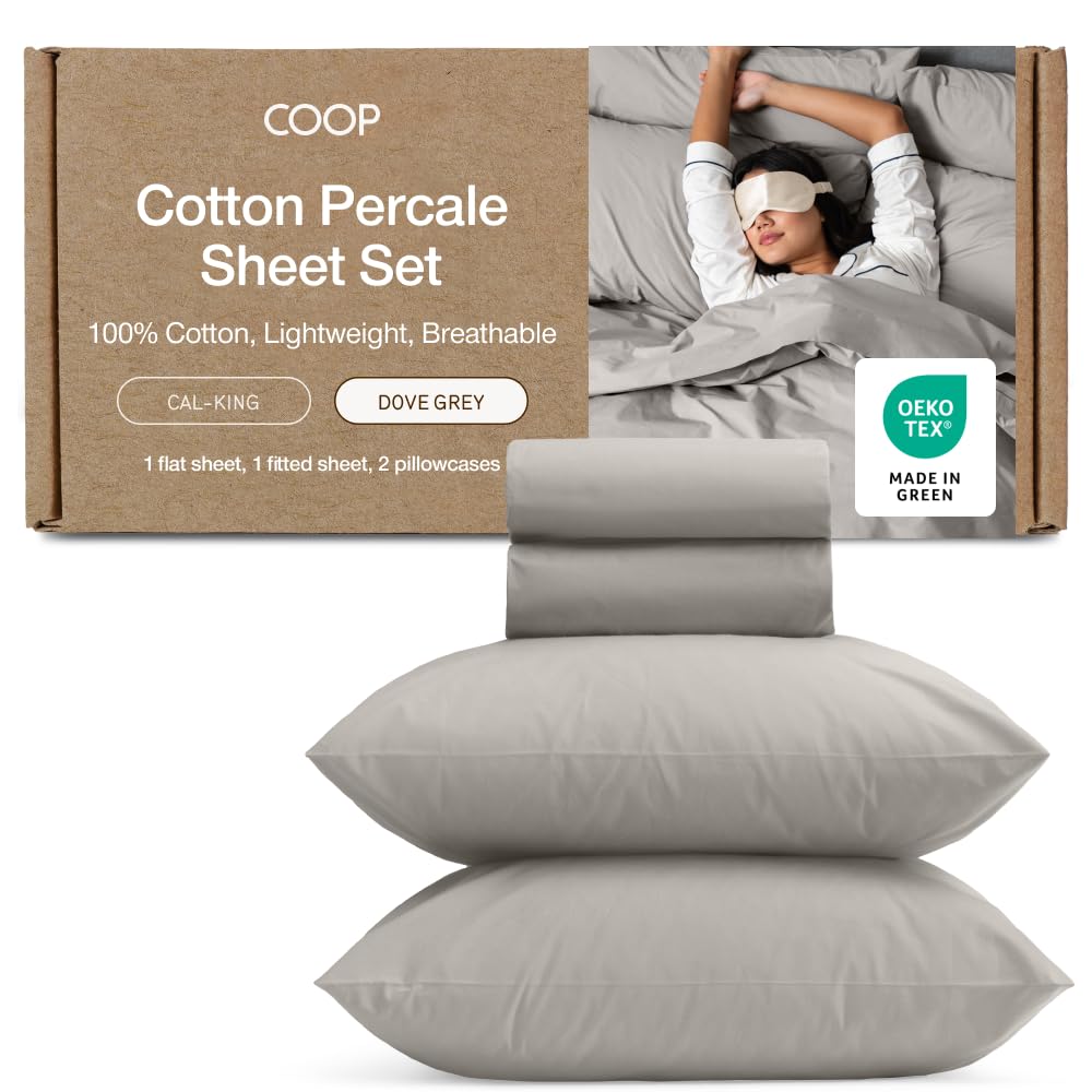Coop Home Goods Cool+ Cooling Bed Sheets, 4 Piece Full Sheet Set, Dove Grey Breathable Cooling and Super Soft, Luxury Spa & Hotel Quality, Full Size Bed Set