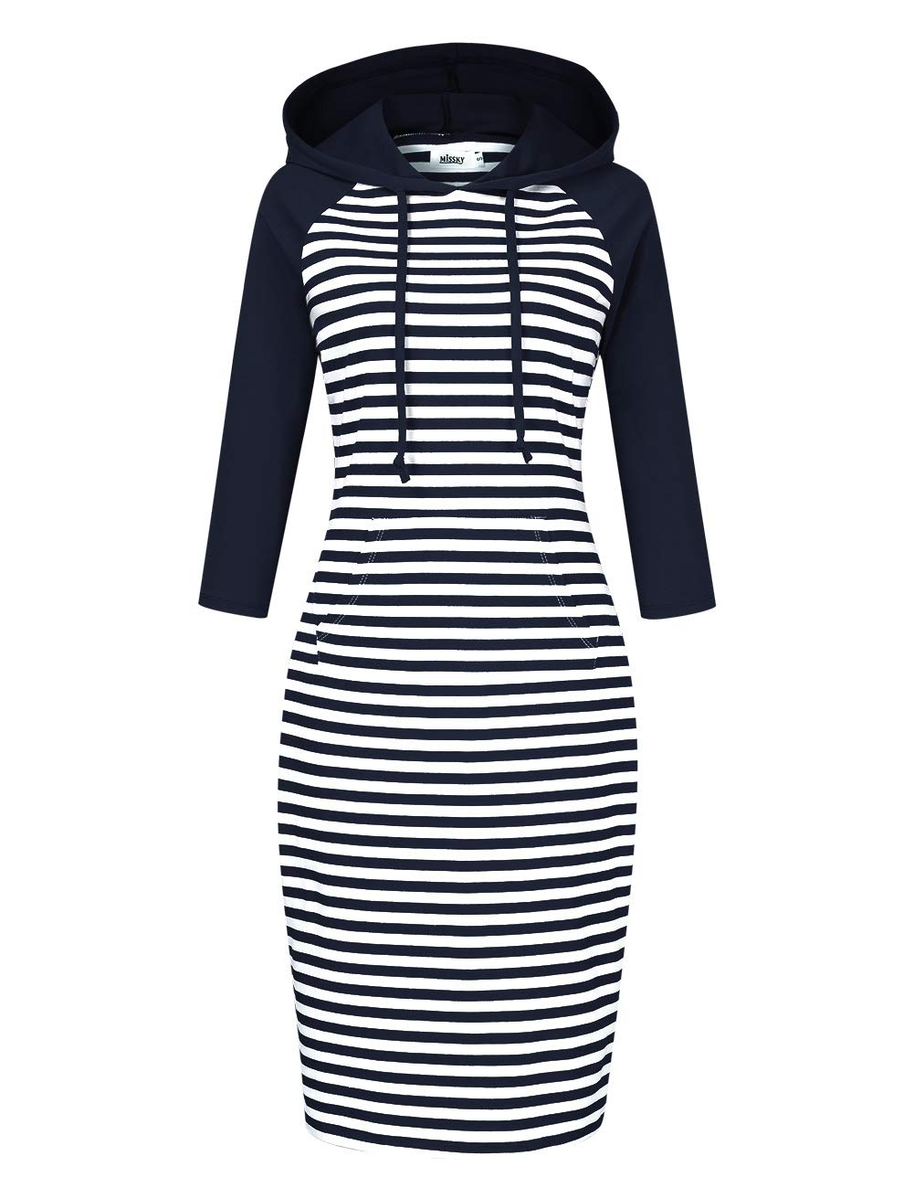 MISSKY Women's Women's Sweatshirt Hooded Dress