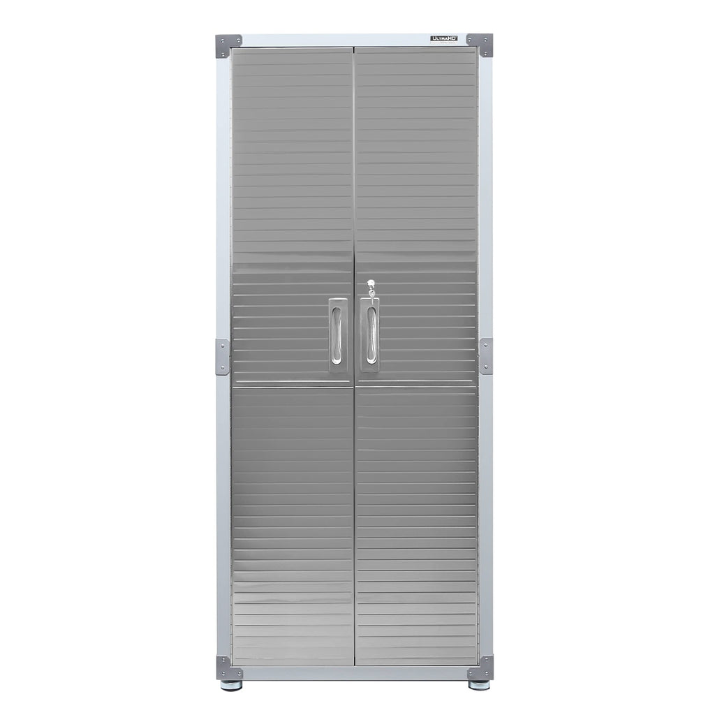 Seville Classics UltraHD Solid Steel Lockable Metal Storage Cabinet Locker Organizer, w/Adjustable Shelves for Garage, Warehouse, Office, Classroom, Granite, 30" W x 18" D x 72" H