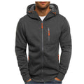 Men Hoodies Casual Hoodies for Men with Zip Pockets Full Zip Long Sleeve Sweatshirt Sports Hooded Jacket