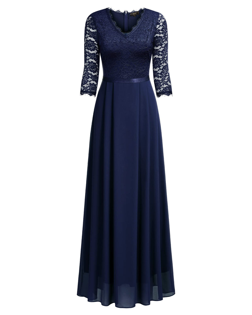 MISSMAY Women's Formal Floral Lace 2/3 Sleeves Long Evening Party Maxi Dress