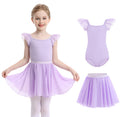 Mecceos Ballet Leotards for Girls Toddler Dance Leotards Short/Long Sleeve Skirt Ballerina Outfits