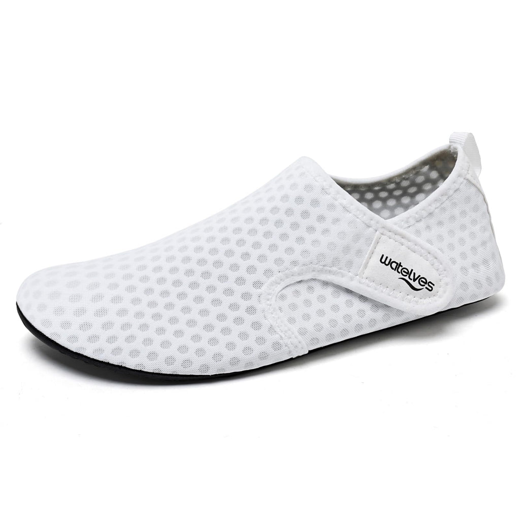 WateLves Water Shoes for Women Men Swim Beach Aqua Socks Quick Dry Barefoot House Slippers Travel Shoes with Adjustable Magic Tape for Pool Diving Boating Yoga Surf