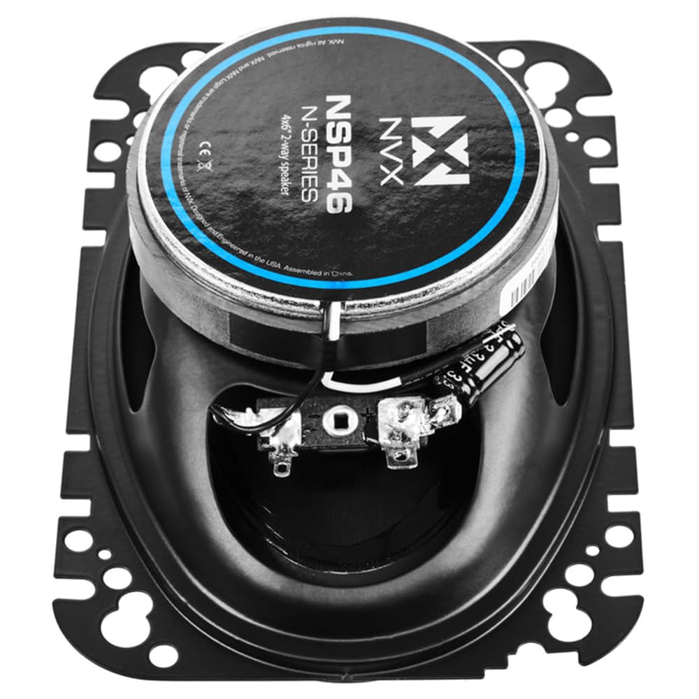 NVX NSP35 3.5" Car Speakers, 200W Max, 70W RMS, 2-Way Coaxial w/Silk Dome Tweeters & Built-in X-Overs, Easy to Install in Cars/Trucks/Doors (Pair)