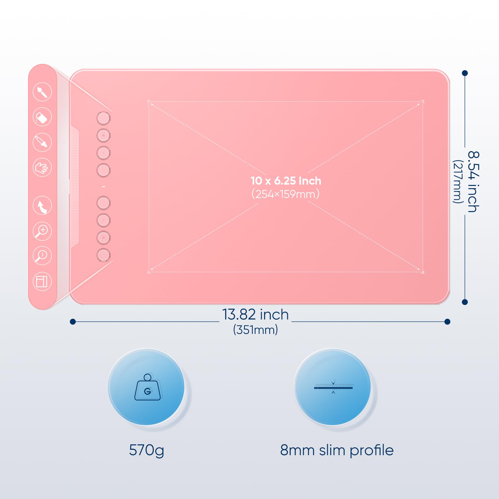 XPPen Updated Deco 01 V3 Drawing Tablet, 16384 Pressure Sensitivity, 8 Custom Shortcuts, 220 Report Rate for OSU Drawing Pad, Remote Teaching & Animation, Compatible with Android, Windows, macOS