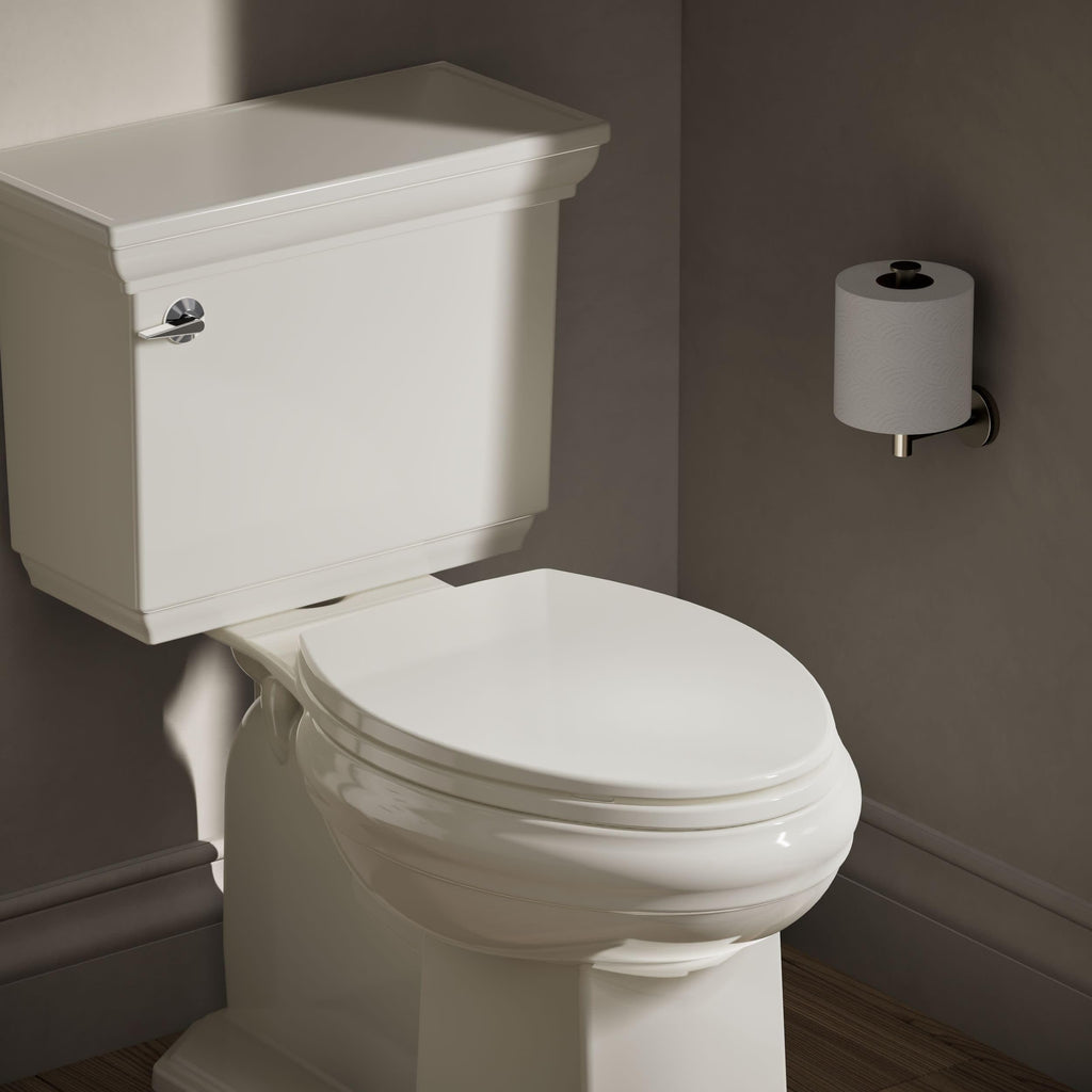 KOHLER K-4775-0 Brevia Round Toilet Seat with Quick-Release Hinges And Quick-Attach Hardware For Easy Clean, White