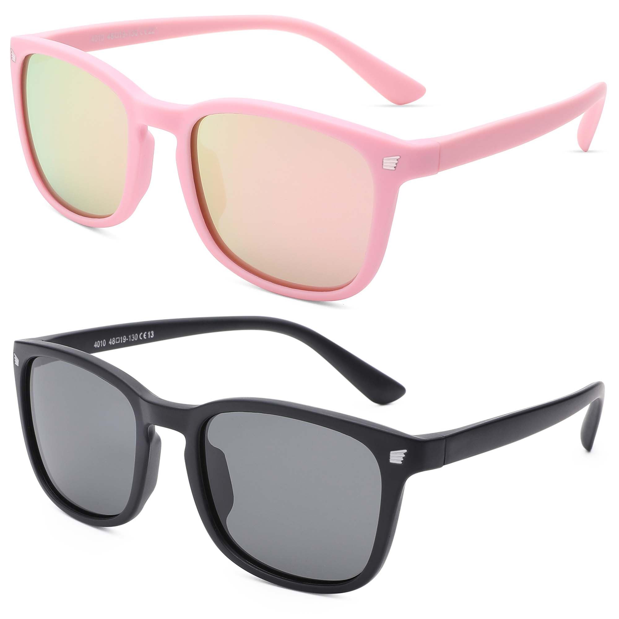 COASION Polarized Kids Sunglasses UV 400 Protection for Girls Boys Classic Retro Style Toddler Shades Age 3-12