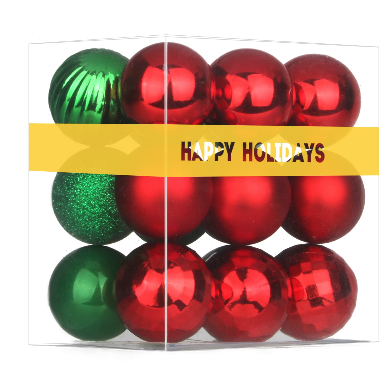 Bubblegun Pink 1.6" Small Christmas Balls Christmas Tree Decoration Ornaments Shatterproof Hanging Balls for Birthday Halloween Holiday Wedding Decorations Set of 12pcs