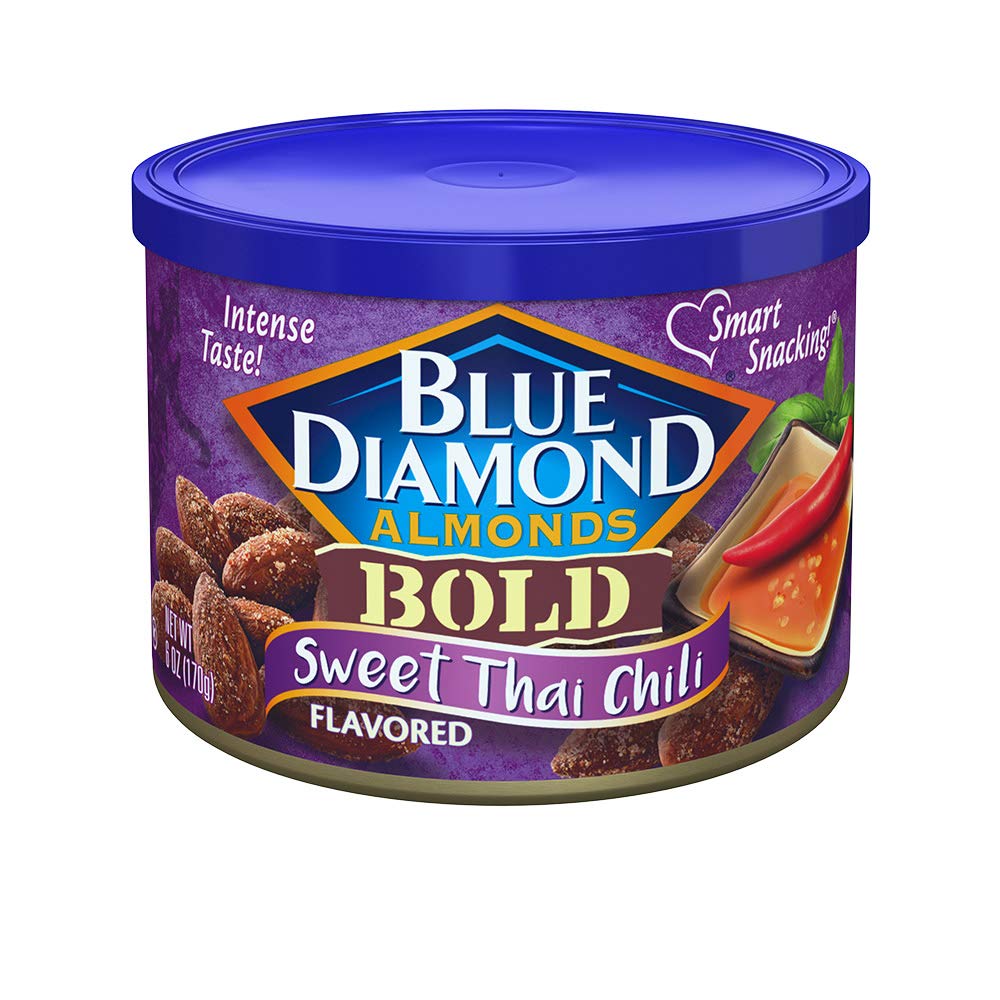 Blue Diamond Almonds Sriracha Flavored Snack Nuts, 6 Oz Resealable Can (Pack of 1)