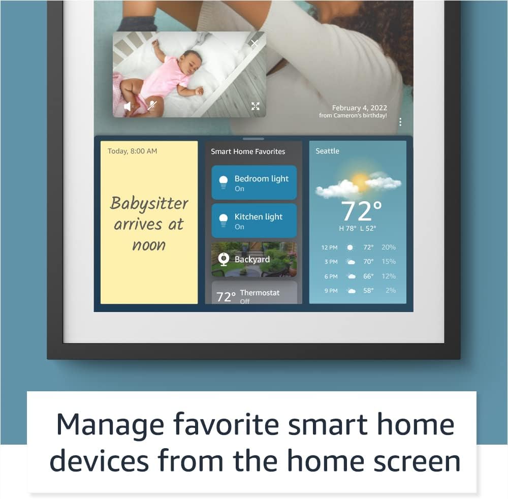 Echo Show 15 | Remote Included | with Philips Hue Smart Color Bulb