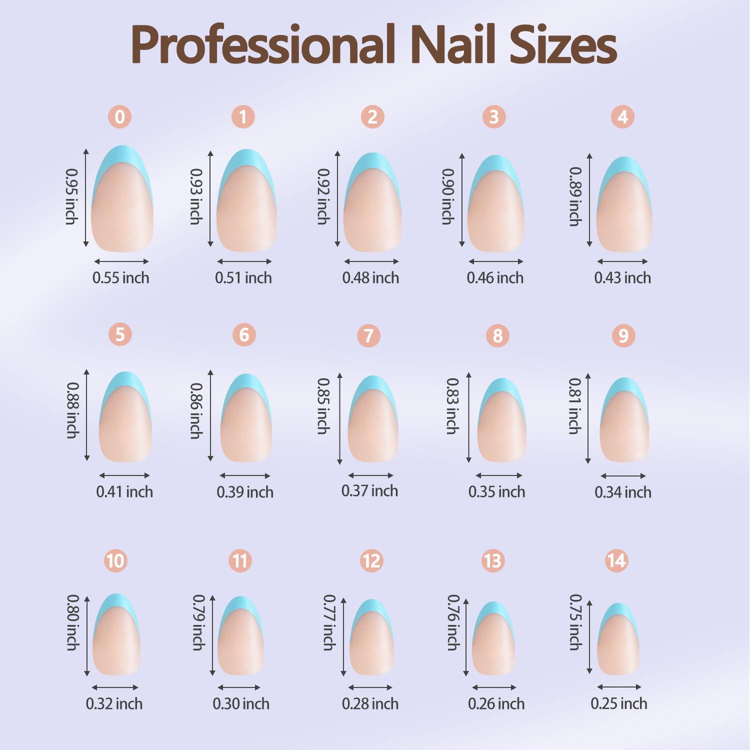 Misssix XBASICTIPS French Tip Press On Nails, 300Pcs French Gel Nail Tips Long Square, Soft Gel Pre-shaped No Need to File 3 in 1 Tips, Fake Nails for Nail Art DIY Extension Designs 15 Sizes